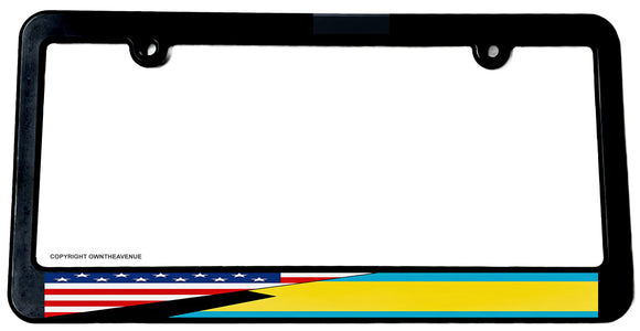 USA American Bahamas World Flag Country License Plate Frame - OwnTheAvenue