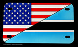 USA American Batswana World Country Flag Motorcycle Metal License Plate