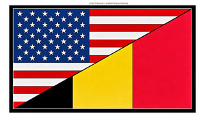 USA American Belgium World Flag Country Vinyl Sticker Decal 3.5" - OwnTheAvenue