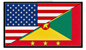 USA American Grenada World Flag Country Vinyl Sticker Decal 3.5" - OwnTheAvenue