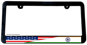 USA American India Indian World Flag Country License Plate Frame - OwnTheAvenue