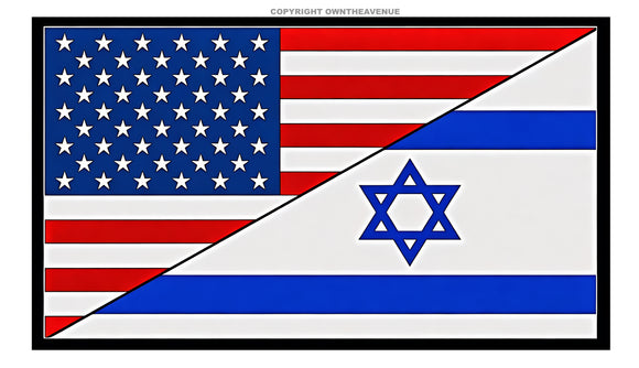 USA American Israel Israeli World Flag Country Vinyl Sticker Decal 3.5