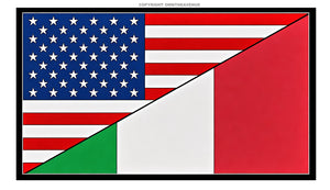 USA American Italy Italian World Flag Country Vinyl Sticker Decal 3.5" - OwnTheAvenue