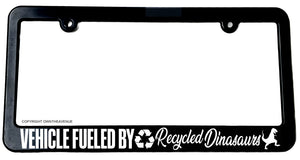 Fueled by Recycled Dinosaurs Funny Off Road JDM Drift Slim License Plate Frame - OwnTheAvenue