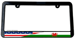 USA American Wales Welsh World Flag Country License Plate Frame - OwnTheAvenue