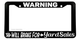 Yard Sales Warning Funny Joke Gag Prank Vintage Style License Plate Frame - OwnTheAvenue