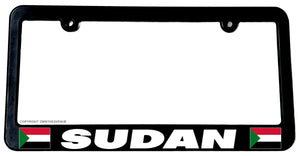 Sudan World Country Flag Car Truck Auto License Plate Frame