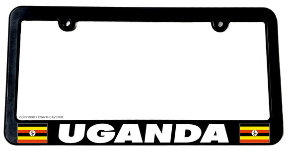 Uganda Ugandan World Country Flag Car Truck Auto License Plate Frame