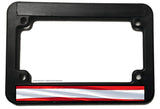 Austria World Wavey Flag Country Motorcycle License Plate Frame