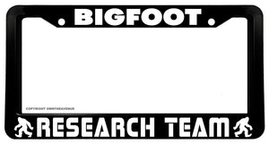 Bigfoot Research Team Funny Joke Car Truck Auto License Plate Frame