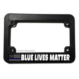 Blue Lives Matter Support Police Blue USA Flag Motorcycle License Plate Frame