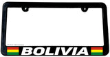 Bolivia World Country Flag Car Truck Auto License Plate Frame