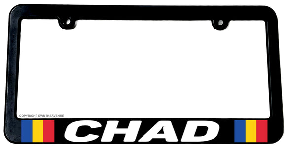 Chad World Flag Country Car Truck Auto License Plate Frame