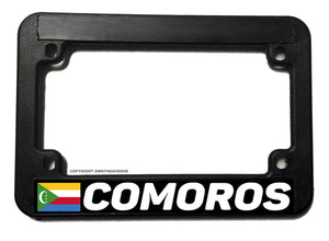 Comoros World Flag Country Motorcycle License Plate Frame