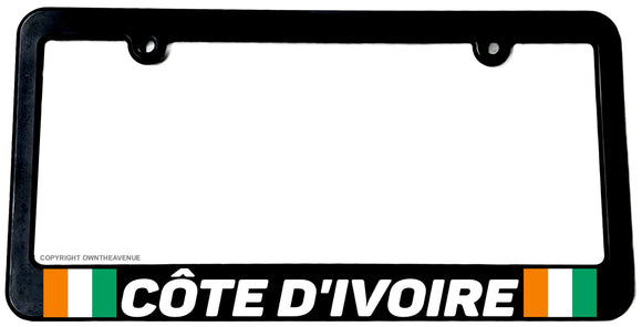 Côte D'Ivoire World Country Flag Car Truck Auto License Plate Frame