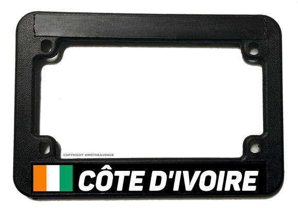 Côte D'Ivoire World Country Flag Motorcycle License Plate Frame