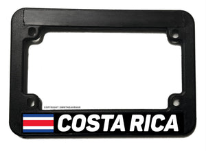 Costa Rica World Country Flag Motorcycle License Plate Frame