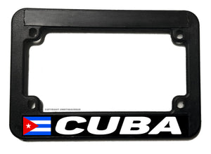 Cuba World Country Flag Motorcycle License Plate Frame