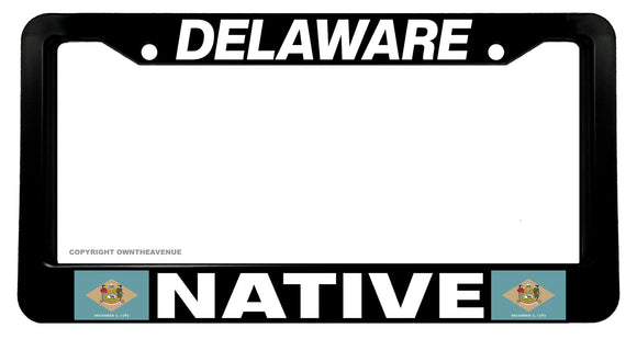 Delaware Flag Native License Plate Frame