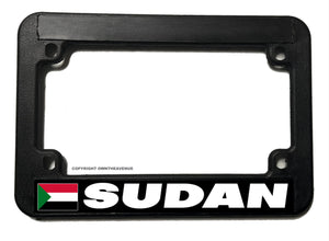 Sudan World Flag Country Motorcycle License Plate Frame