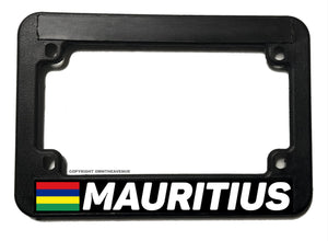 Mauritius World Country Flag Motorcycle License Plate Frame