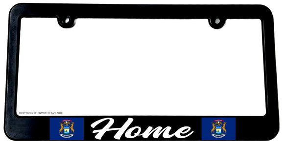 Home Michigan Flag Car Truck Auto License Plate Frame