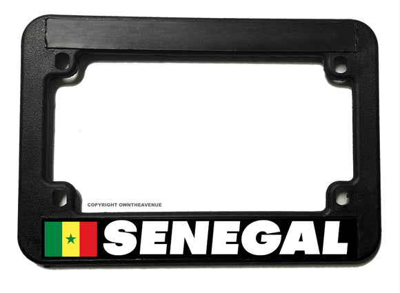 Senegal World Flag Motorcycle License Plate Frame