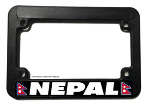 Nepal World Country Flag Motorcycle License Plate Frame