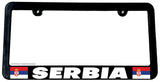 Serbia World Flag Car Truck SUV License Plate Frame