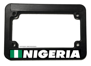 Nigeria World Country Flag Motorcycle License Plate Frame