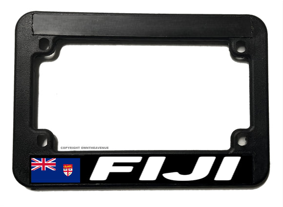 Fiji World Country Flag Motorcycle License Plate Frame