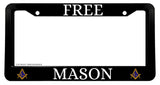 Freemason Masonic Mason Bronze V01 Vintage Style License Plate Frame - OwnTheAvenue