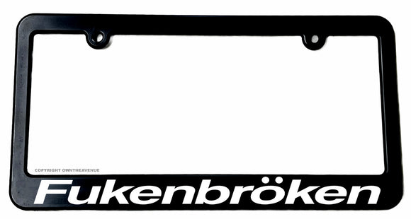 FBRKEN Car License Plate Frame Tag Cover JDM Euro Low Funny Joke - OwnTheAvenue