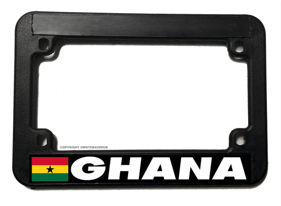 Ghana World Country Flag Motorcycle License Plate Frame