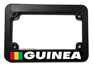 Guinea World Country Flag Motorcycle License Plate Frame