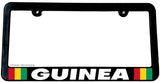 Guinea World Country Flag Car Truck Auto License Plate Frame