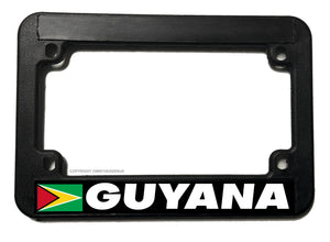 Guyana World Country Flag Motorcycle License Plate Frame