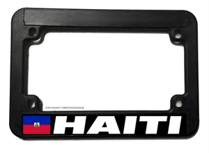 Haiti World Country Flag Motorcycle License Plate Frame