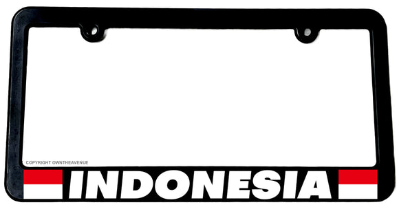 Indonesia World Country Flag Car Truck Auto License Plate Frame