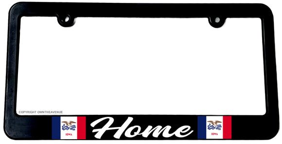 Home Iowa Flag Car Truck Auto License Plate Frame