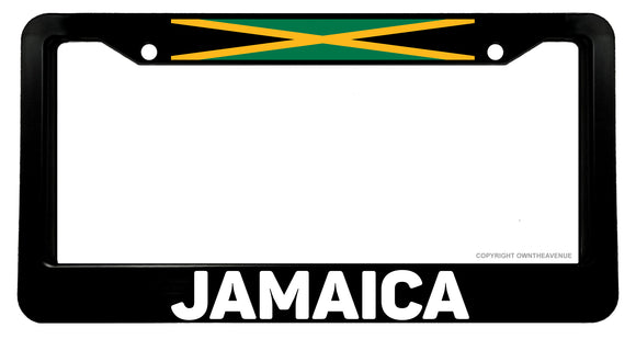 Jamaica Flag Jamaican V01 Car Truck License Plate Frame - OwnTheAvenue