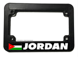 Jordan World Country Flag Motorcycle License Plate Frame