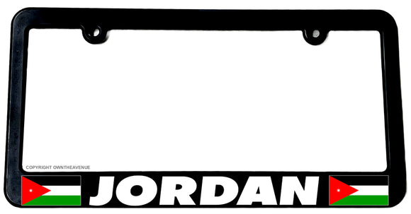 Jordan World Country Flag Car Truck Auto License Plate Frame