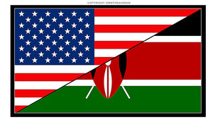 USA American Kenya Kenyan World Flag Country Vinyl Sticker Decal 3.5" - OwnTheAvenue