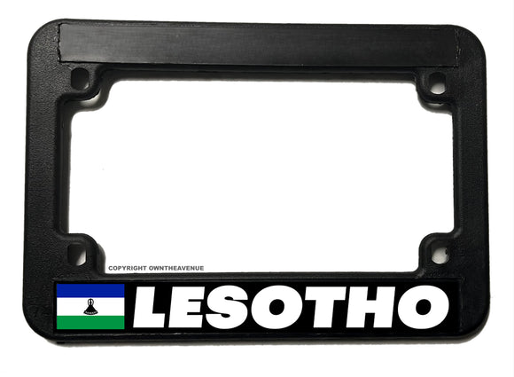 Lesotho World Country Flag Motorcycle License Plate Frame