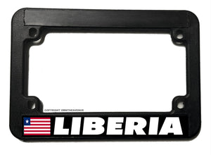 Liberia World Country Flag Motorcycle License Plate Frame