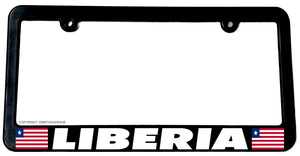 Liberia World Country Flag Car Truck Auto License Plate Frame