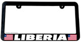 Liberia World Country Flag Car Truck Auto License Plate Frame