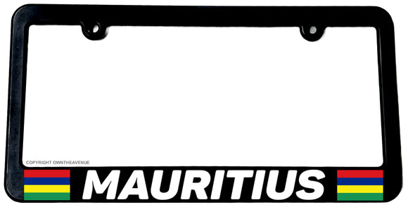 Mauritius World Country Flag Car Truck Auto License Plate Frame