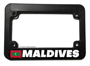 Maldives World Country Flag Motorcycle License Plate Frame